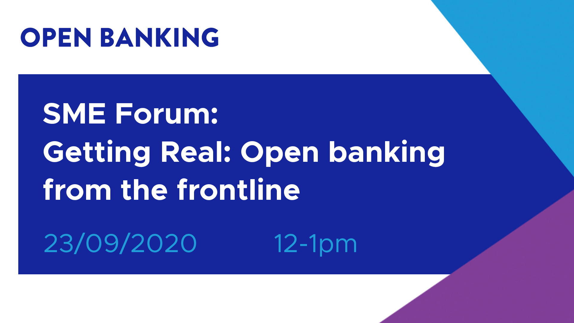 OBIE S September 2020 SME Forum Open Banking